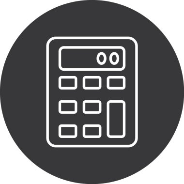 Moda tasarımı izole edilmiş arkaplanda hesap makinesi simgesi