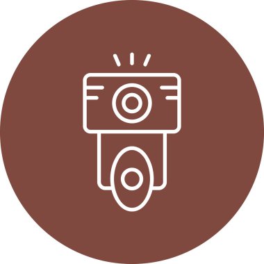 Kamera vektör glif simge tasarımı