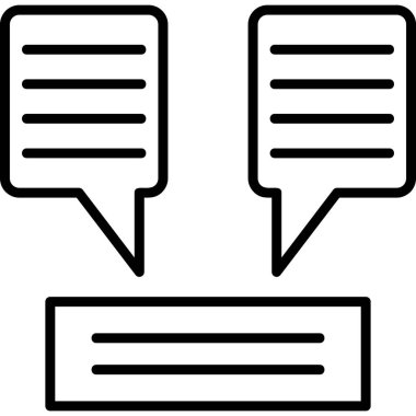 Konuş. Web simgesi basit illüstrasyon