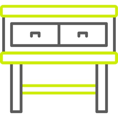 Mobilya. Web simgesi basit illüstrasyon