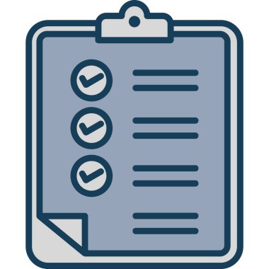 kontrol listesi simgesi, vektör illüstrasyonu