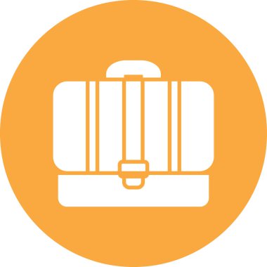 Bavul. Web simgesi basit illüstrasyon