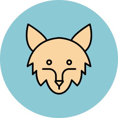 Tilki simgesinin vektör illüstrasyonu