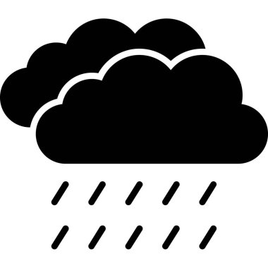 Kişisel ve ticari kullanım için vektör yağmur simgesi.