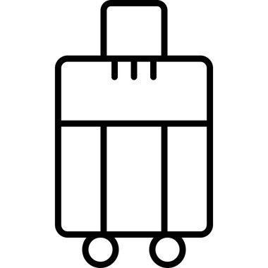 Bagaj ikonu ana hat vektörü. bagaj
