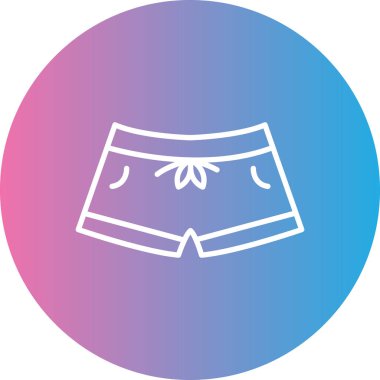 Şort. Web simgesi basit illüstrasyon