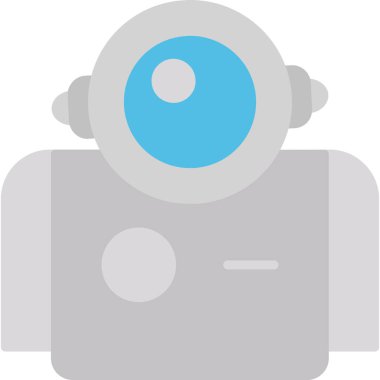 robot. Web simgesi basit illüstrasyon