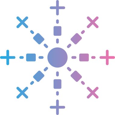 Eşsiz kar tanesi ikonu vektör illüstrasyonu