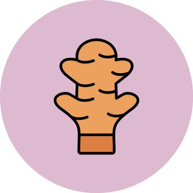 Mantar. Web simgesi basit illüstrasyon