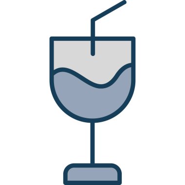 Kokteyl. Web simgesi basit illüstrasyon