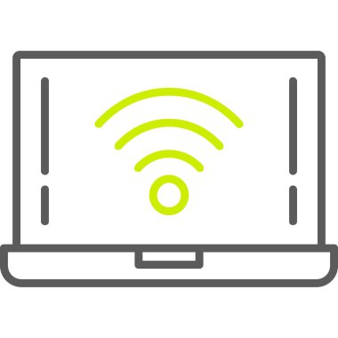 Kablosuz. Web simgesi basit illüstrasyon