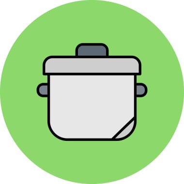 Tencere simgesinin vektör illüstrasyonu