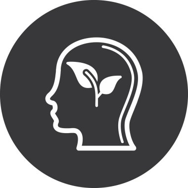 beyin ikonu vektör illüstrasyonu