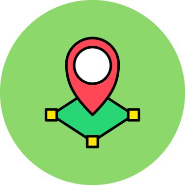 konum simgesi. Harita simgesi. Navigasyon sembolü. vektör illüstrasyonu