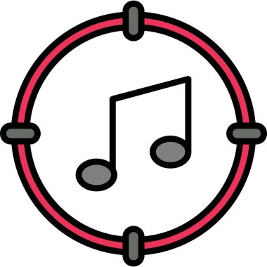 Müzik. Web simgesi basit illüstrasyon