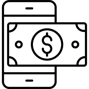 fatura nakit para birimi simgesi ana hat biçiminde