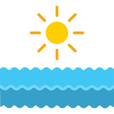 yaz güneşi vektör simgesi