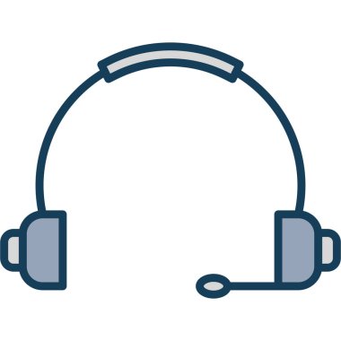 Kulaklık. Web simgesi basit illüstrasyon