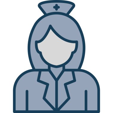 hemşire avatar vektör çizimi