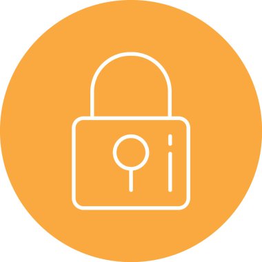 Kilit. Web simgesi basit illüstrasyon