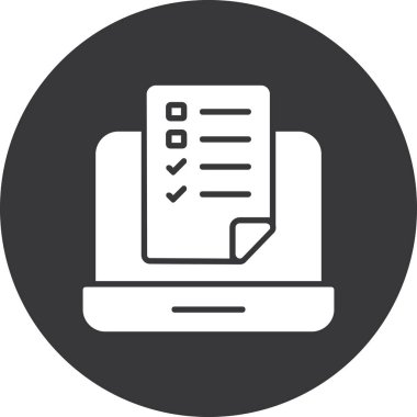 Belge. Web simgesi basit illüstrasyon