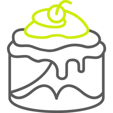 Kek. Web simgesi basit illüstrasyon