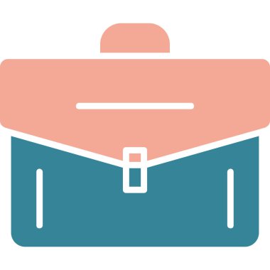 Bavul. Web simgesi basit illüstrasyon