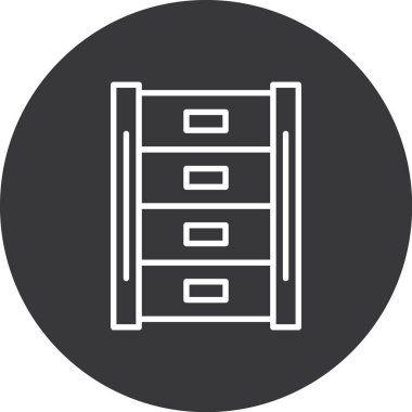 ofis masa simgesi vektör illüstrasyonu