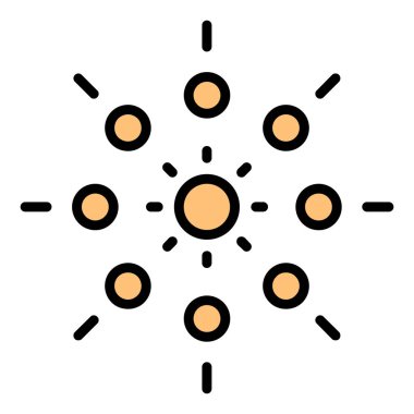 Güneş ikonu. özet vektör illüstrasyonu