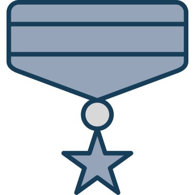 Madalya. Web simgesi basit illüstrasyon