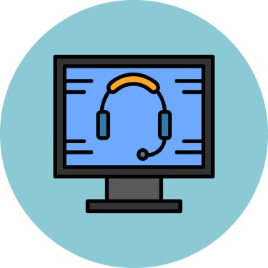 Bilgisayar. Web simgesi basit illüstrasyon