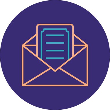 E-posta. Web simgesi basit illüstrasyon