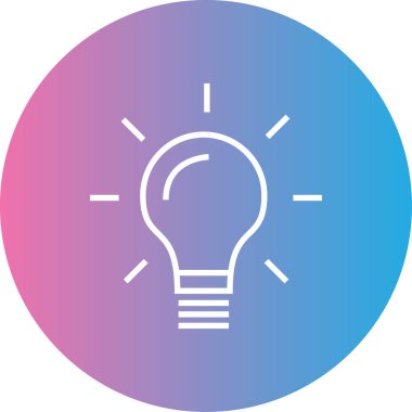 Ampul simgesinin vektör illüstrasyonu