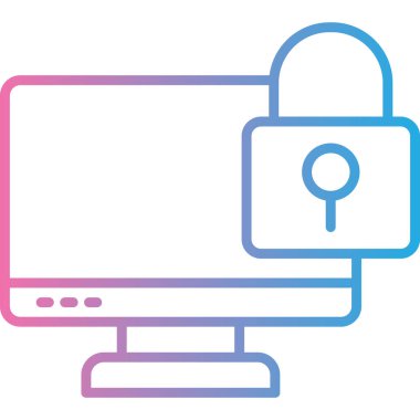 asma kilit simgesi, vektör çizimi