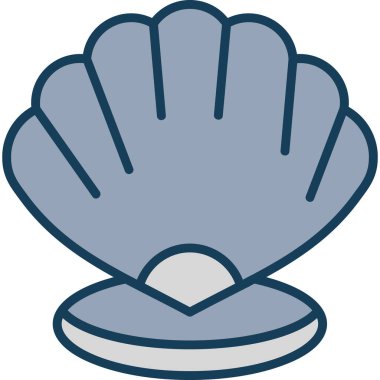 Mavi ashell ikonu. Web için kabuk ashell vektör simgesinin karikatür çizimi