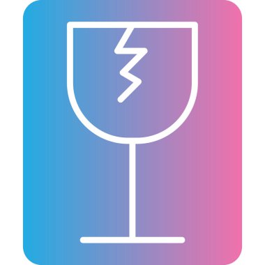 Kırık cam vektör simgesi