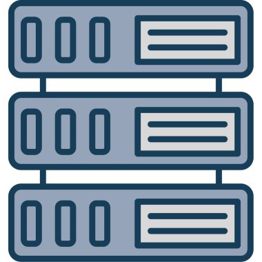 veritabanı. Web simgesi basit illüstrasyon