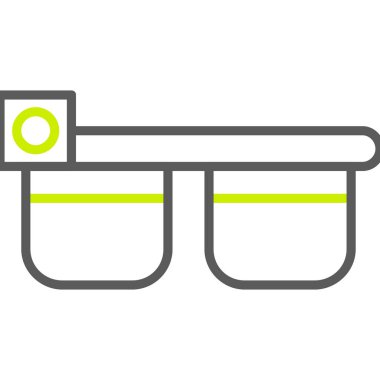 Beyaz arkaplanda izole bayrak simgesi, vektör illüstrasyonu