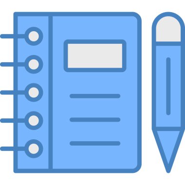 Kalem. Web simgesi basit illüstrasyon