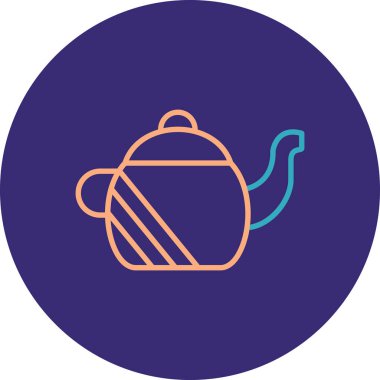 Çaydanlık. Web simgesi basit illüstrasyon