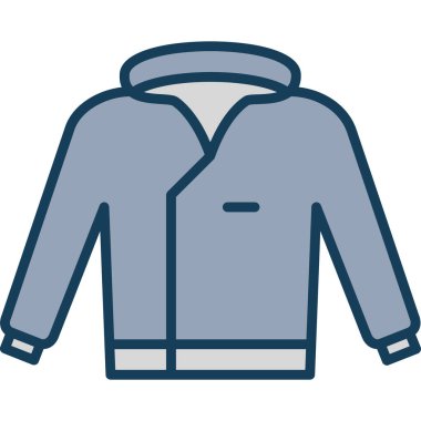 Ceket simgesi, vektör illüstrasyonu