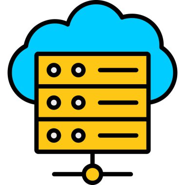 Sunucu. Web simgesi basit illüstrasyon