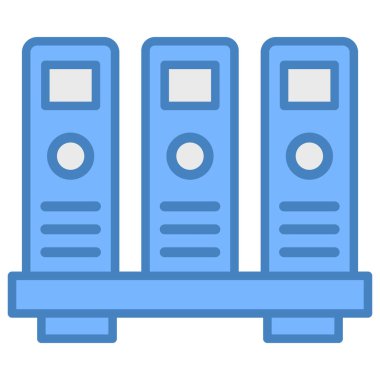 veri merkezi sunucu simgesi. outline sunucu sunucu vektör simgesi rengi düz izole