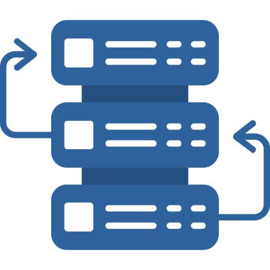 sunucu veritabanı vektör simgesi