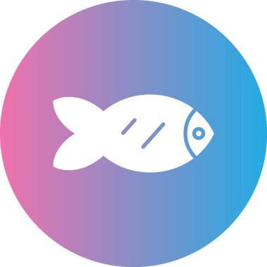 balık simgesi vektör illüstrasyonu