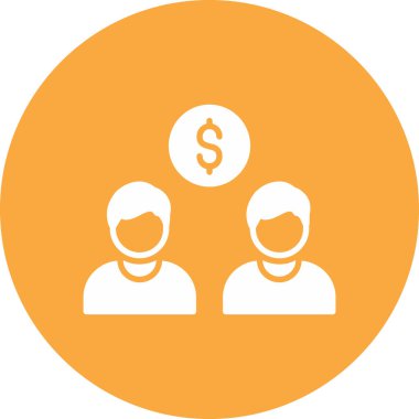 İş simgesi finansmanının vektör illüstrasyonu