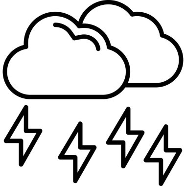 bulut hava tahmini simgesi ana hatlar biçiminde