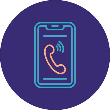 - Telefon. Web simgesi basit illüstrasyon