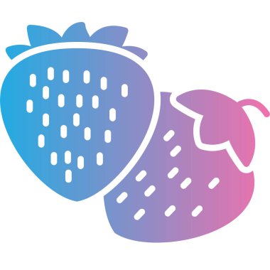 Çilek simgesinin vektör çizimi