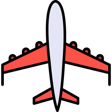 düzlem ikonu vektör illüstrasyonu